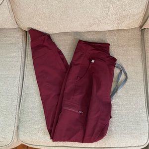 FIGS joggers Small tall burgundy